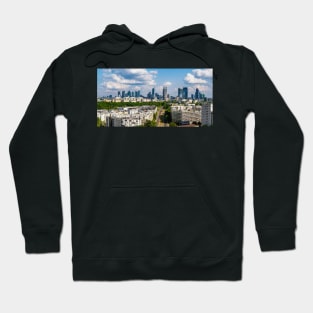 Warsaw city center aerial landscape Hoodie